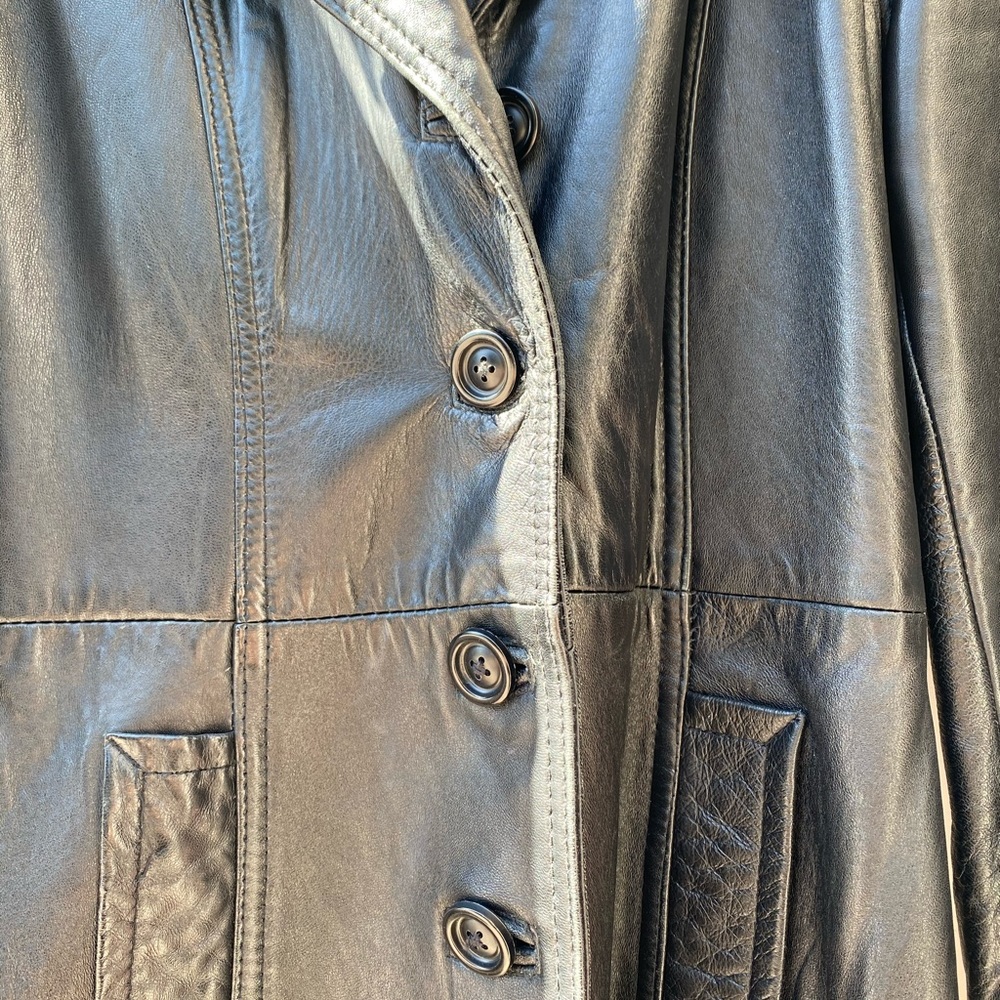 Anna Gabelli Fitted Leather Jacket - image 3